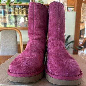 UGG Women's Suede Boots in Deep Pink